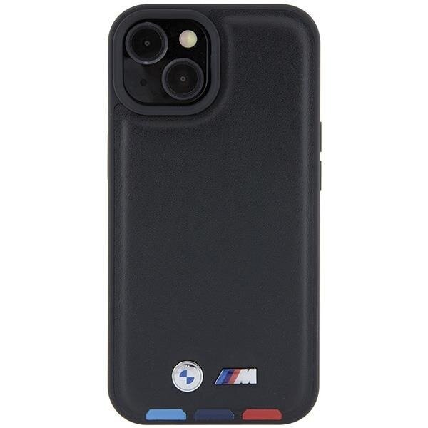 Originalus BMW dėklas BMHCP15S22PTDK iPhone 15 6.1 Juodas Leather Stamp Tricolor 2 Originalus BMW dėklas BMHCP15S22PTDK iPhone 15 6.1 Juodas Leather Stamp Tricolor 2