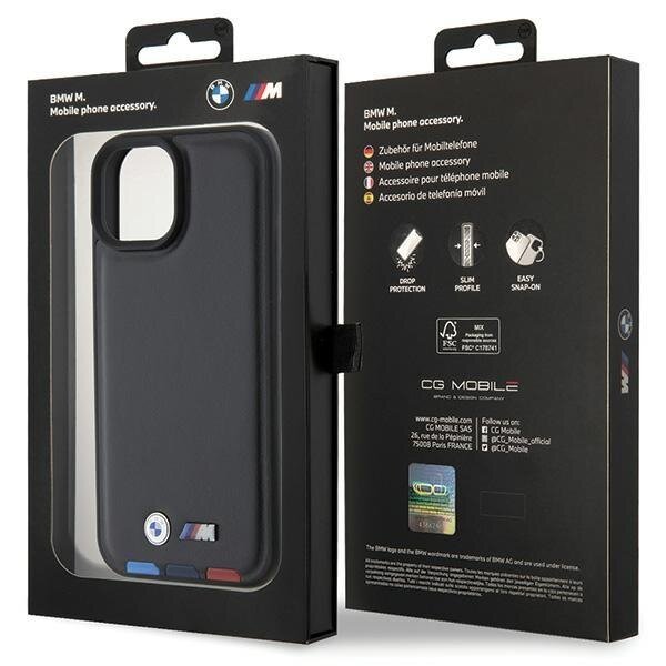 Originalus BMW dėklas BMHCP15S22PTDK iPhone 15 6.1  Juodas Leather Stamp Tricolor 7 Originalus BMW dėklas BMHCP15S22PTDK iPhone 15 6.1  Juodas Leather Stamp Tricolor 7