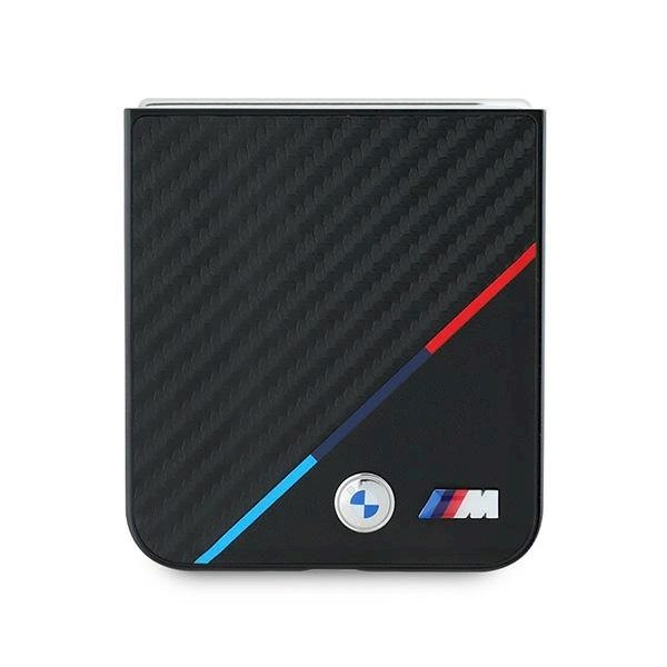 BMW Carbon Tricolor Dėklas Samsung Galaxy Z Flip 6 - Juodas 4 BMW Carbon Tricolor Dėklas Samsung Galaxy Z Flip 6 - Juodas 4