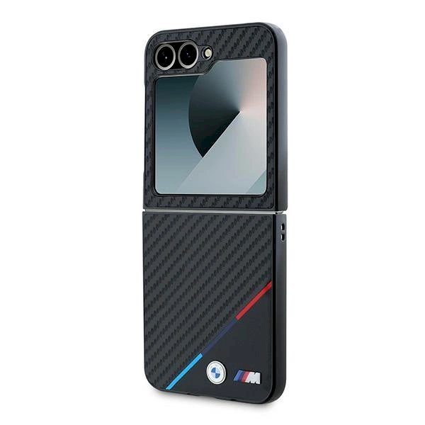 BMW Carbon Tricolor Dėklas Samsung Galaxy Z Flip 6 - Juodas 5 BMW Carbon Tricolor Dėklas Samsung Galaxy Z Flip 6 - Juodas 5
