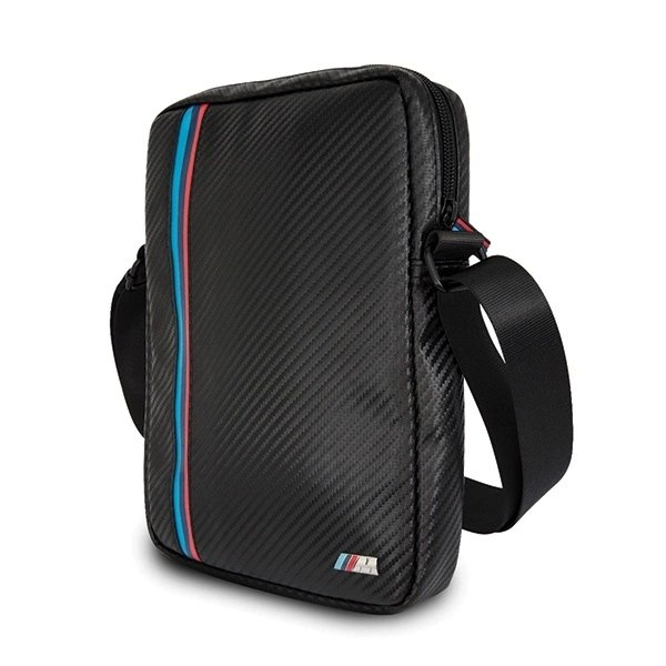 BMW Carbon / Tricolor Stripe 8" Tablet Bag - Juodas 1 BMW Carbon / Tricolor Stripe 8" Tablet Bag - Juodas 1