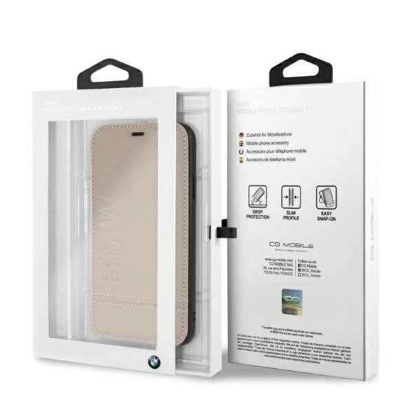 BMW Logo Imprint iPhone Xr Dėklas - Beige 5