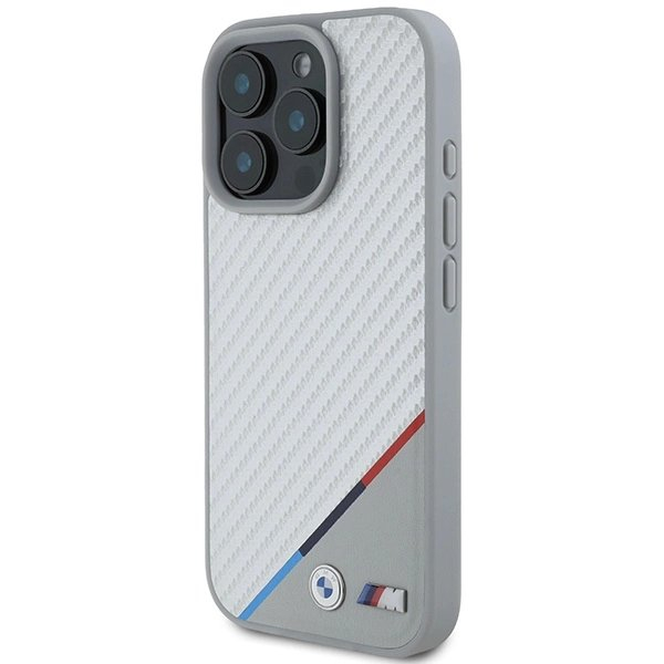 iPhone 16 Pro – BMW M Carbon Tricolor Line MagSafe dėklas - Pilkas 1