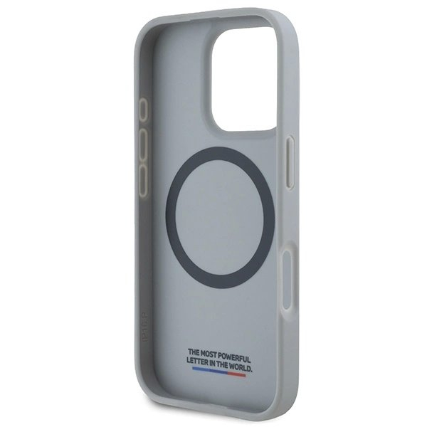 iPhone 16 Pro Max – BMW M Carbon Tricolor Line MagSafe dėklas - Pilkas 6