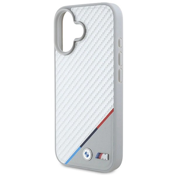 iPhone 16 – BMW M Carbon Tricolor Line MagSafe dėklas - Pilkas 5 iPhone 16 – BMW M Carbon Tricolor Line MagSafe dėklas - Pilkas 5