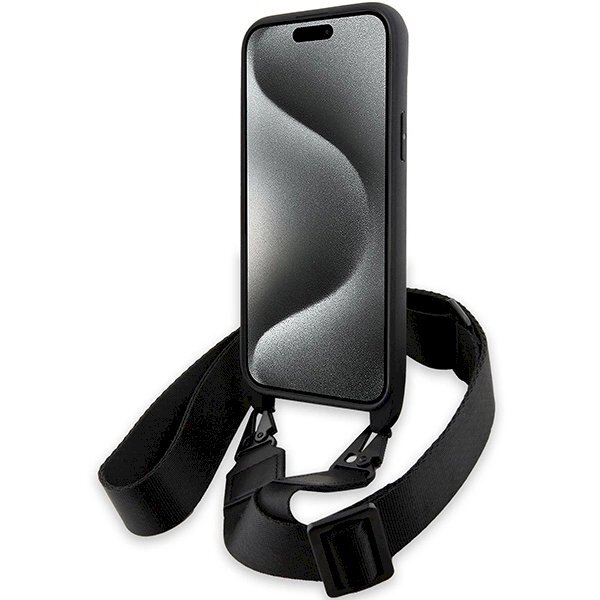 Originalus BMW dėklas M Edition Carbon Stripe & StrapiPhone 15 / 14 / 13 - juodas 3 Originalus BMW dėklas M Edition Carbon Stripe & StrapiPhone 15 / 14 / 13 - juodas 3
