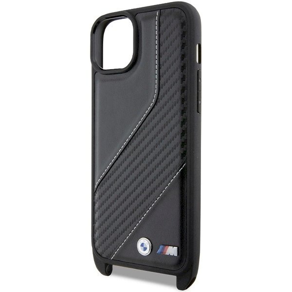 Originalus BMW dėklas M Edition Carbon Stripe & StrapiPhone 15 / 14 / 13 - juodas 4 Originalus BMW dėklas M Edition Carbon Stripe & StrapiPhone 15 / 14 / 13 - juodas 4