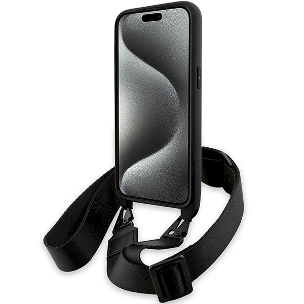 Originalus BMW dėklas M Edition Carbon Stripe & StrapiPhone 15 Pro - juodas 3 Originalus BMW dėklas M Edition Carbon Stripe & StrapiPhone 15 Pro - juodas 3