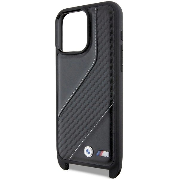 Originalus BMW dėklas M Edition Carbon Stripe & StrapiPhone 15 Pro - juodas 4 Originalus BMW dėklas M Edition Carbon Stripe & StrapiPhone 15 Pro - juodas 4