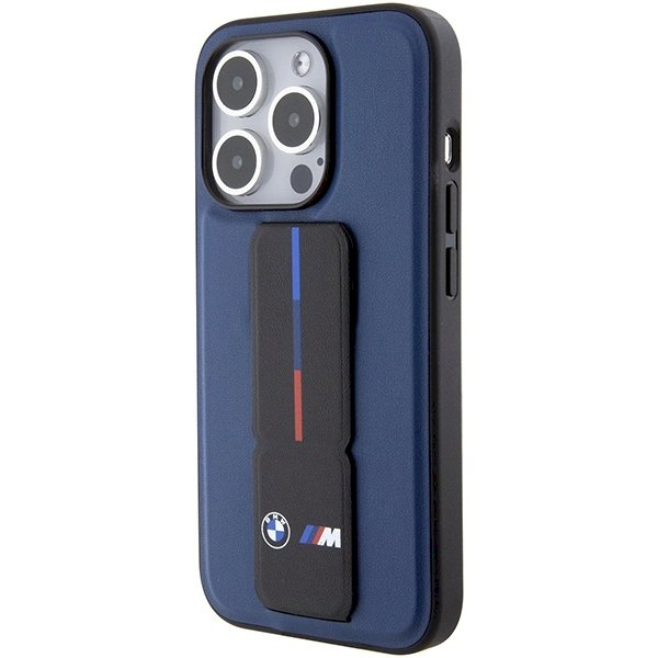 BMW M Grip Stand Bicolor Dėklas skirtas iPhone 15 Pro - navy Mėlynas 2 BMW M Grip Stand Bicolor Dėklas skirtas iPhone 15 Pro - navy Mėlynas 2