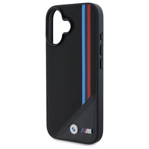 iPhone 16 BMW M Meshed Tricolor Stripes MagSafe dėklas - juodas 5