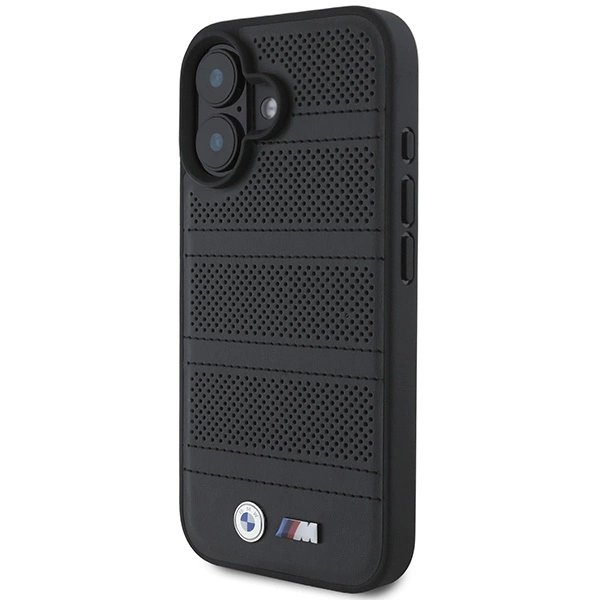 iPhone 16 – BMW M Perforated And Stitched Line MagSafe dėklas - Juodas 1