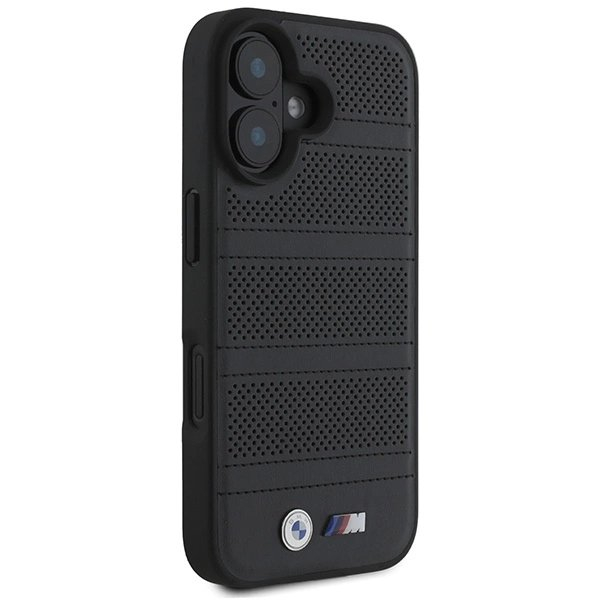 iPhone 16 – BMW M Perforated And Stitched Line MagSafe dėklas - Juodas 3