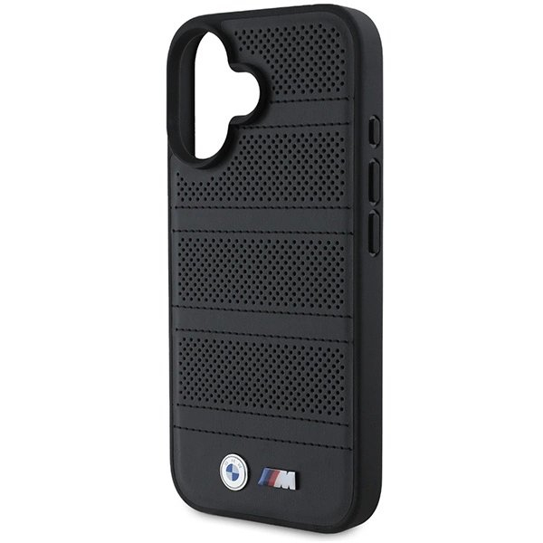 iPhone 16 – BMW M Perforated And Stitched Line MagSafe dėklas - Juodas 5