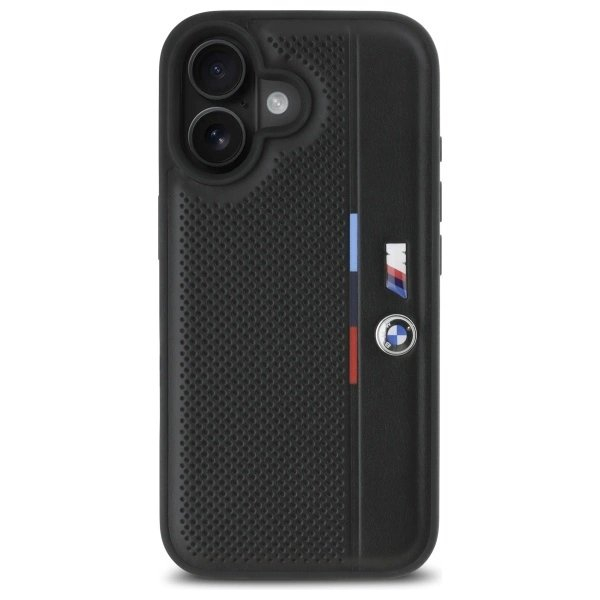 iPhone 16 – BMW M Perforated Tricolor Detail Line dėklas - Juodas 2