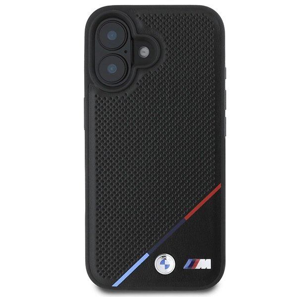 iPhone 16 Plus – BMW M Perforated Tricolor Line MagSafe dėklas - Juodas 2