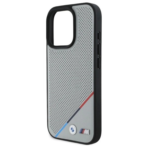 Orginalus BMW Dėklas M Perforated Tricolor Line MagSafe  iPhone 16 Pro Max - Pilkas 5 Orginalus BMW Dėklas M Perforated Tricolor Line MagSafe  iPhone 16 Pro Max - Pilkas 5