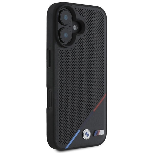 iPhone 16 – BMW M Perforated Tricolor Line MagSafe dėklas - Juodas 3