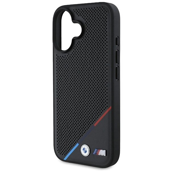 iPhone 16 – BMW M Perforated Tricolor Line MagSafe dėklas - Juodas 5