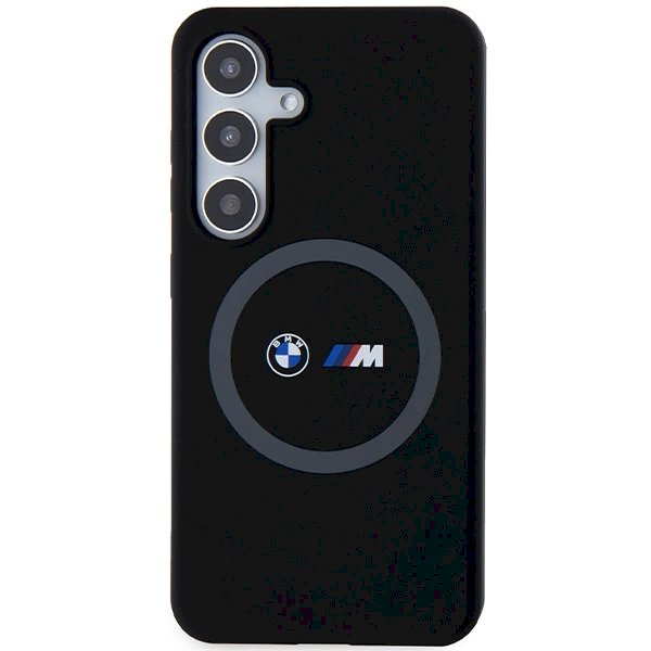 Originalus BMW dėklas M Silicone Printed Ring MagSafeSamsung Galaxy S24 - juodas 2 Originalus BMW dėklas M Silicone Printed Ring MagSafeSamsung Galaxy S24 - juodas 2
