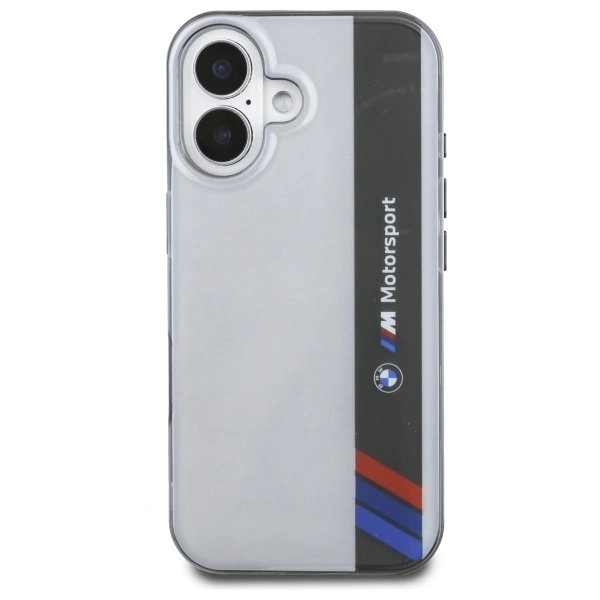 iPhone 16 Plus – BMW Motosport IML Vertical Stripe dėklas - Pilkas 2