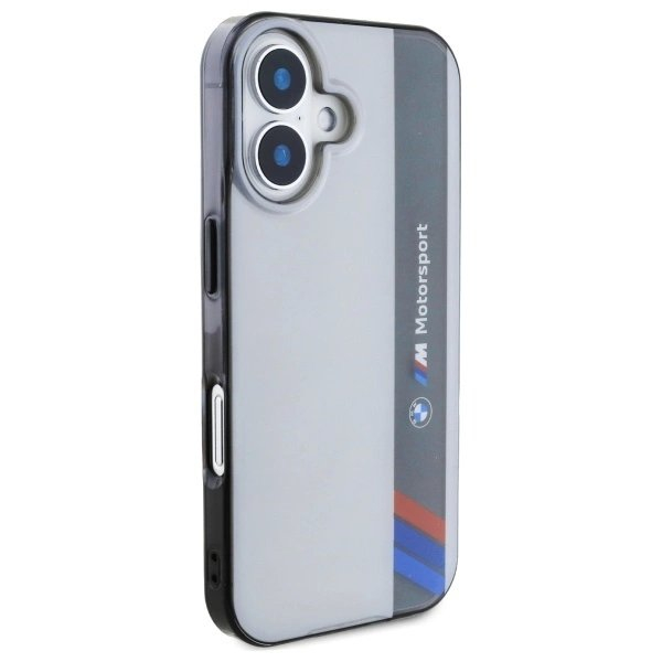 iPhone 16 Plus – BMW Motosport IML Vertical Stripe dėklas - Pilkas 3