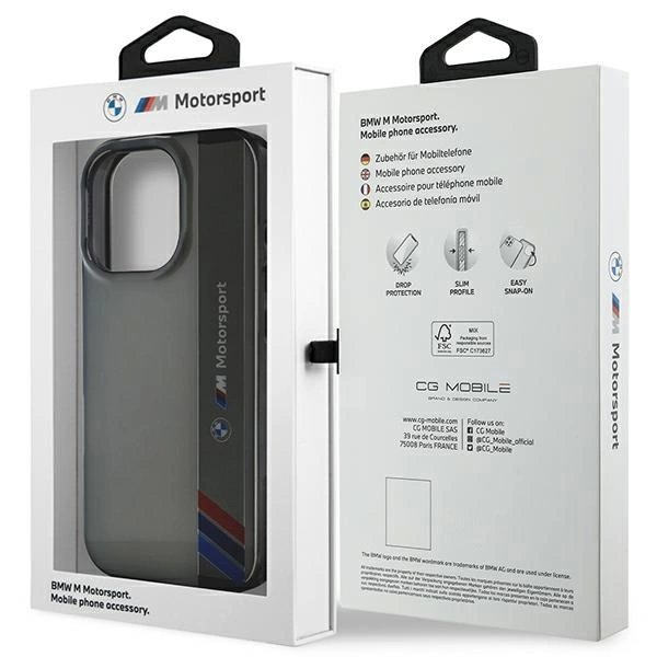 iPhone 16 Pro Max – BMW Motosport IML Vertical Stripe dėklas - Pilkas 7