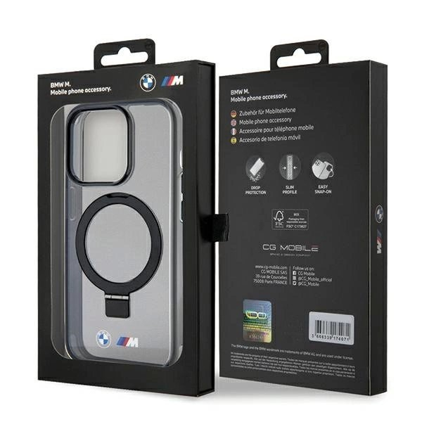 BMW Ring Stand M Collection MagSafe Dėklas skirtas iPhone 15 Pro - Juodas 7