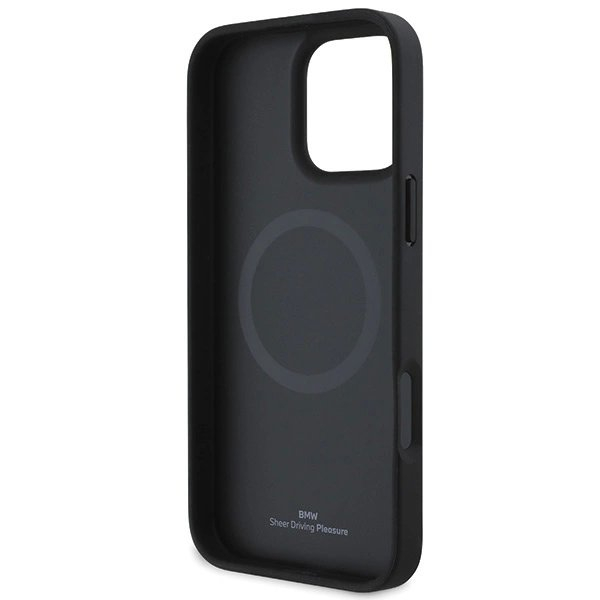 Orginalus BMW Dėklas Sign Leather Diamond Metal Logo MagSafe iPhone 16 Pro Max - Red 6 Orginalus BMW Dėklas Sign Leather Diamond Metal Logo MagSafe iPhone 16 Pro Max - Red 6