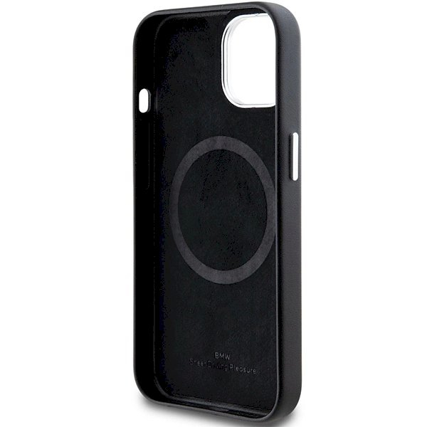 Originalus BMW dėklas Signature Wrapped Metal MagSafeiPhone 15/14/13 - juodas 6 Originalus BMW dėklas Signature Wrapped Metal MagSafeiPhone 15/14/13 - juodas 6