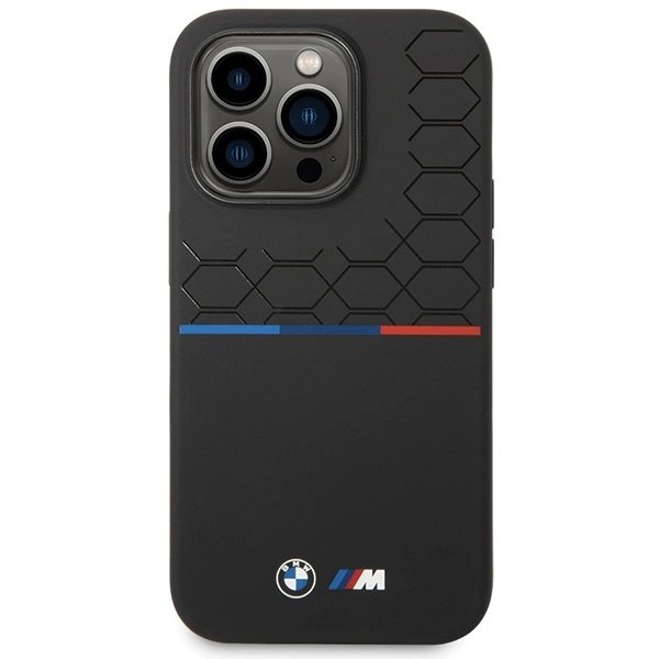 BMW Silicone Pattern iPhone 15 Pro Dėklas - Juodas 2 BMW Silicone Pattern iPhone 15 Pro Dėklas - Juodas 2