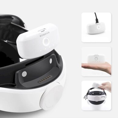 Išorinė baterija BoboVR B2 skirta BoboVR M1 / M2 / M3 diržams 5200 mAh – balta 5