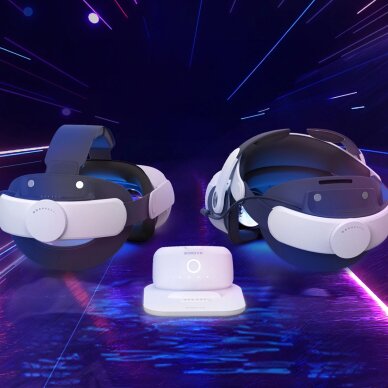 Įkrovimo stotelė BoboVR BD2 skirta BoboVR B2 išorinėms baterijoms + B2 baterija – balta 4 Įkrovimo stotelė BoboVR BD2 skirta BoboVR B2 išorinėms baterijoms + B2 baterija – balta 4