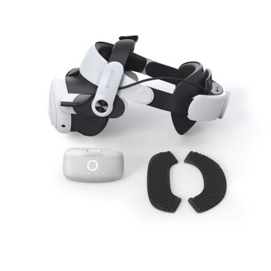 VR dirželis BoboVR M3 Pro su apkrovos paskirstymu Meta Quest 3 akiniams + BoboVR B2 baterija – baltas ir juodas 1 VR dirželis BoboVR M3 Pro su apkrovos paskirstymu Meta Quest 3 akiniams + BoboVR B2 baterija – baltas ir juodas 1