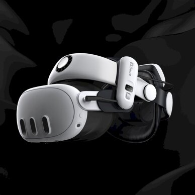 VR dirželis BoboVR S3 Pro su apkrovos paskirstymu Meta Quest 3 akiniams + B100 išorine baterija – baltas ir juodas 3 VR dirželis BoboVR S3 Pro su apkrovos paskirstymu Meta Quest 3 akiniams + B100 išorine baterija – baltas ir juodas 3