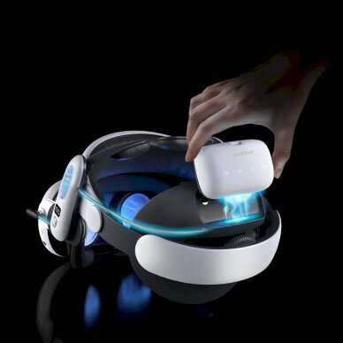 VR dirželis BoboVR S3 Pro su apkrovos paskirstymu Meta Quest 3 akiniams + B100 išorine baterija – baltas ir juodas 5 VR dirželis BoboVR S3 Pro su apkrovos paskirstymu Meta Quest 3 akiniams + B100 išorine baterija – baltas ir juodas 5