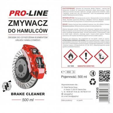 Brake braking system cleaner PRO-LINE spray 500 ml 1 Brake braking system cleaner PRO-LINE spray 500 ml 1