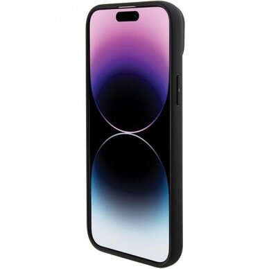 Dėklas BWM Leather Hot Stamp iPhone 15 - Juodas 4 Dėklas BWM Leather Hot Stamp iPhone 15 - Juodas 4