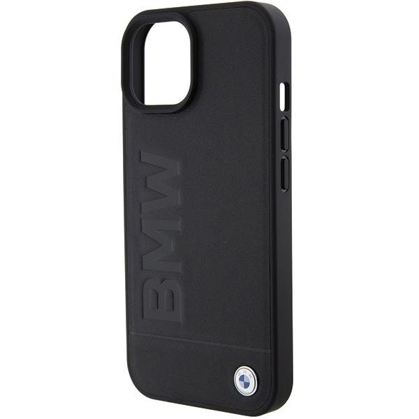 Dėklas BWM Leather Hot Stamp  iPhone 15 - Juodas 5 Dėklas BWM Leather Hot Stamp  iPhone 15 - Juodas 5