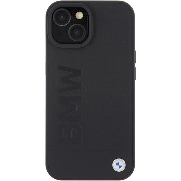 Dėklas BWM MagSafe Leather Hot Stamp  iPhone 15 Plus - Juodas 2 Dėklas BWM MagSafe Leather Hot Stamp  iPhone 15 Plus - Juodas 2