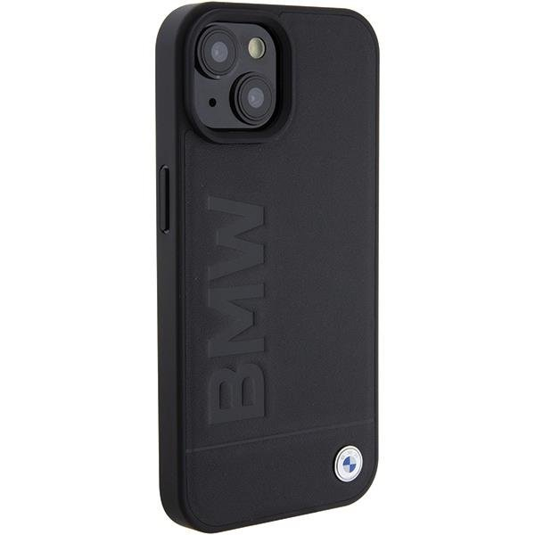 Dėklas BWM MagSafe Leather Hot Stamp  iPhone 15 Plus - Juodas 3 Dėklas BWM MagSafe Leather Hot Stamp  iPhone 15 Plus - Juodas 3