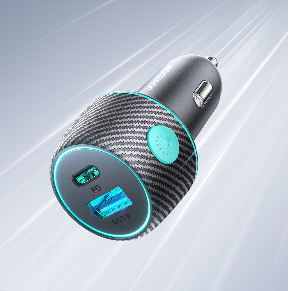 Car charger 60W USB-C USB-A Joyroom JR-CCN01 | Juodas 6 Car charger 60W USB-C USB-A Joyroom JR-CCN01 | Juodas 6