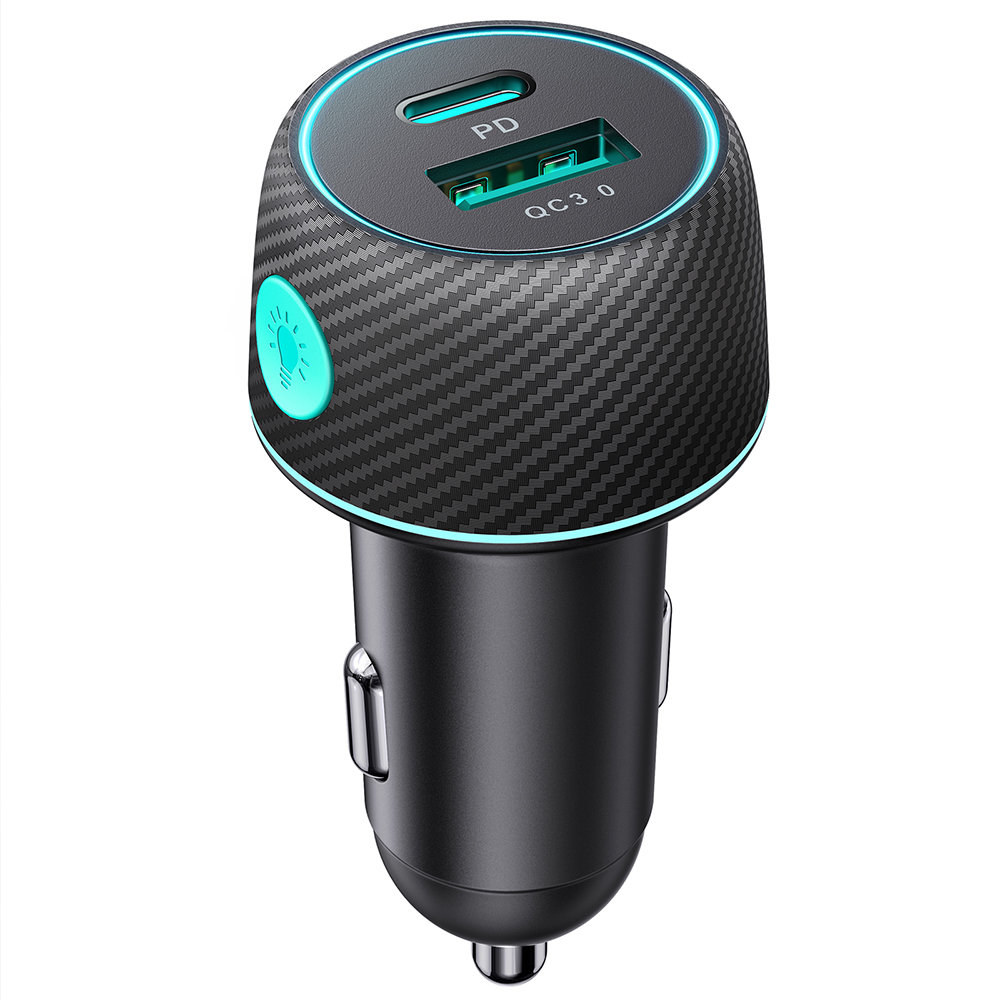 Car charger 60W USB-C USB-A Joyroom JR-CCN01 | Juodas Car charger 60W USB-C USB-A Joyroom JR-CCN01 | Juodas
