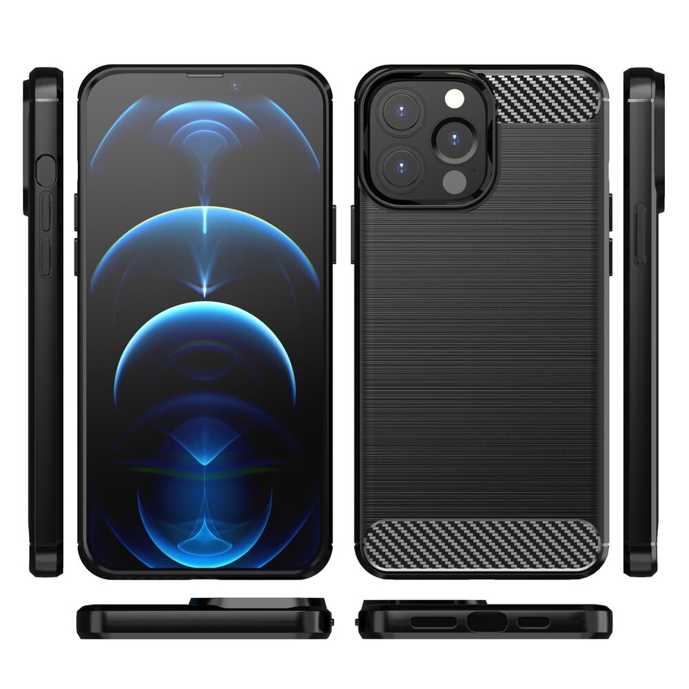 Dėklas Carbon Case Flexible iPhone 13 Pro juodas 6 Dėklas Carbon Case Flexible iPhone 13 Pro juodas 6