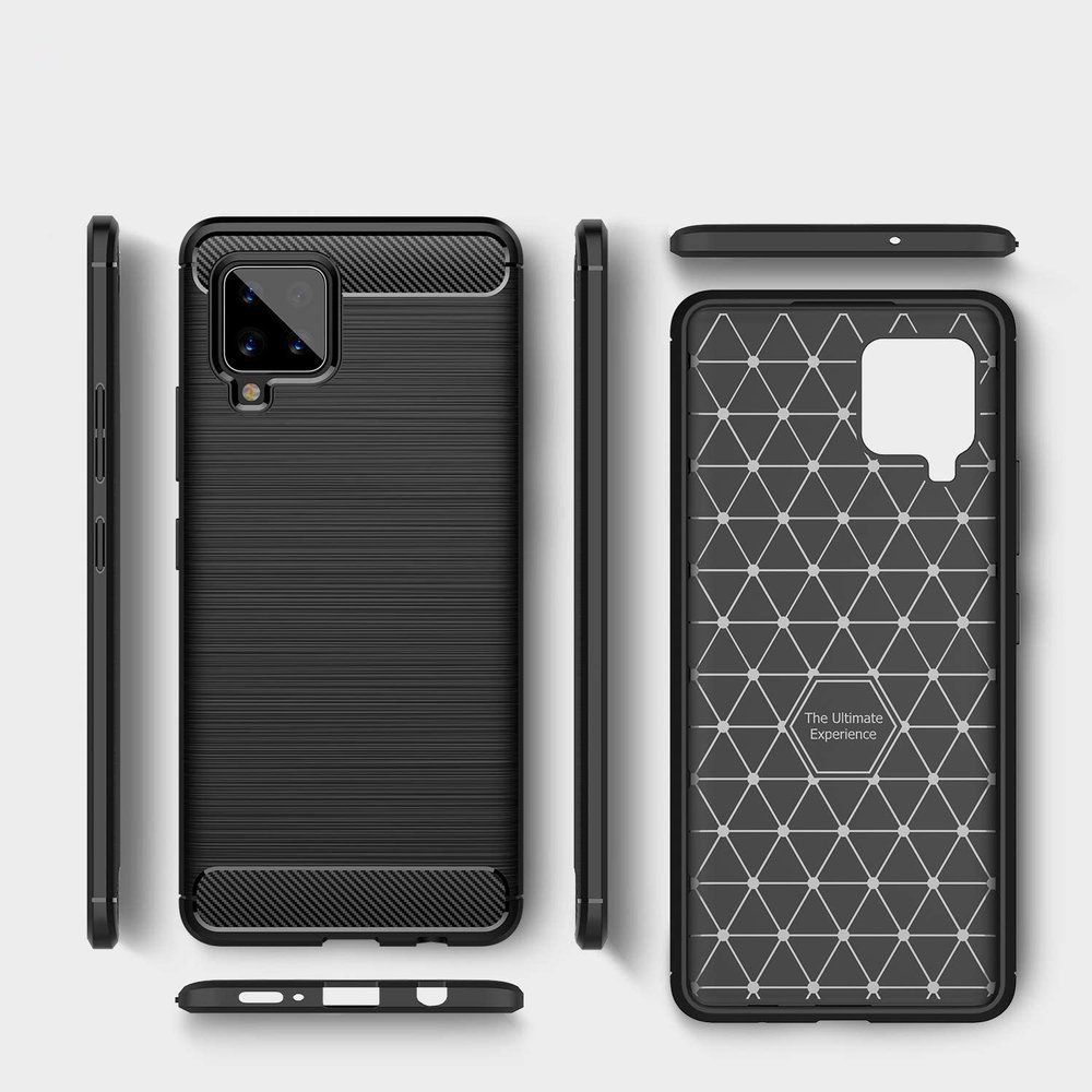Dėklas Carbon Case TPU Case Samsung Galaxy A42 5G Juodas 4 Dėklas Carbon Case TPU Case Samsung Galaxy A42 5G Juodas 4