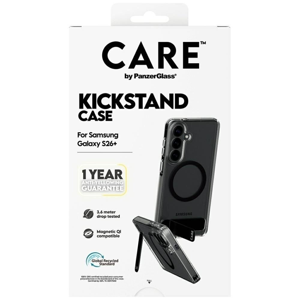 Samsung Galaxy S26+ CARE by PanzerGlass Black Kickstand & QI dėklas – skaidrus 6 Samsung Galaxy S26+ CARE by PanzerGlass Black Kickstand & QI dėklas – skaidrus 6