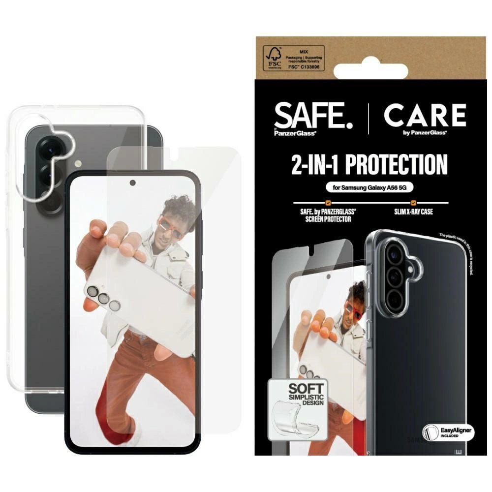 CARE by PanzerGlass Fashion 2in1 Dėklas+Glass skirtas Samsung Galaxy A56 5G - Permatomas CARE by PanzerGlass Fashion 2in1 Dėklas+Glass skirtas Samsung Galaxy A56 5G - Permatomas