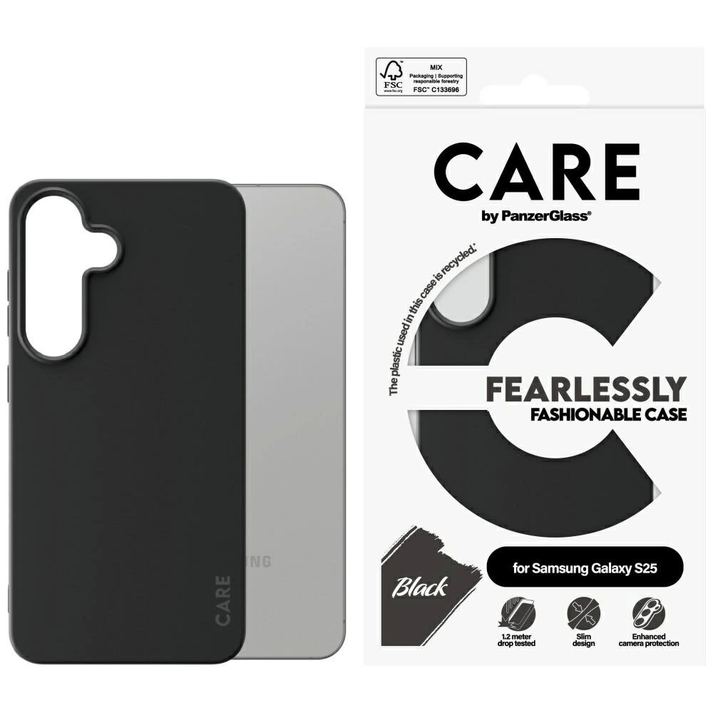 CARE by PanzerGlass Fashion Dėklas skirtas Samsung Galaxy S25 - Juodas CARE by PanzerGlass Fashion Dėklas skirtas Samsung Galaxy S25 - Juodas