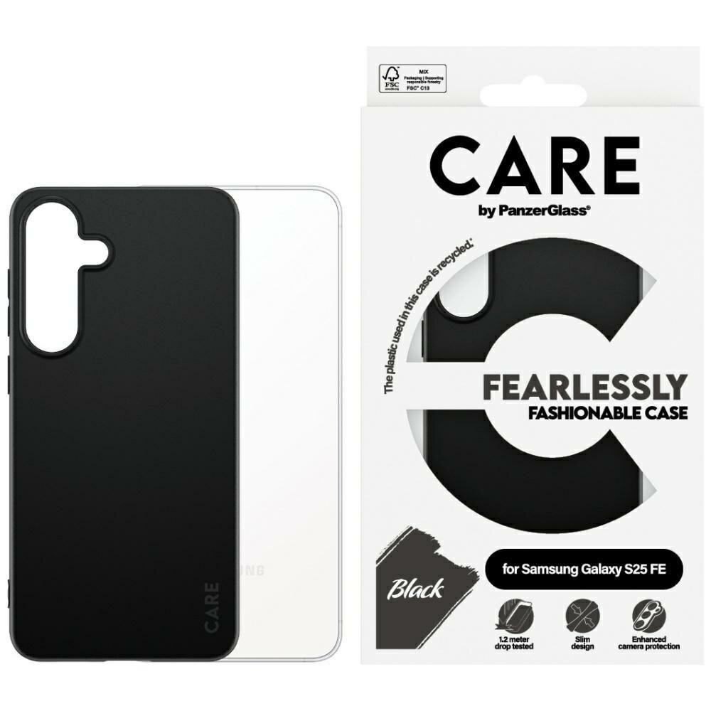 Samsung Galaxy S25 FE CARE by PanzerGlass Fashion dėklas – juodas