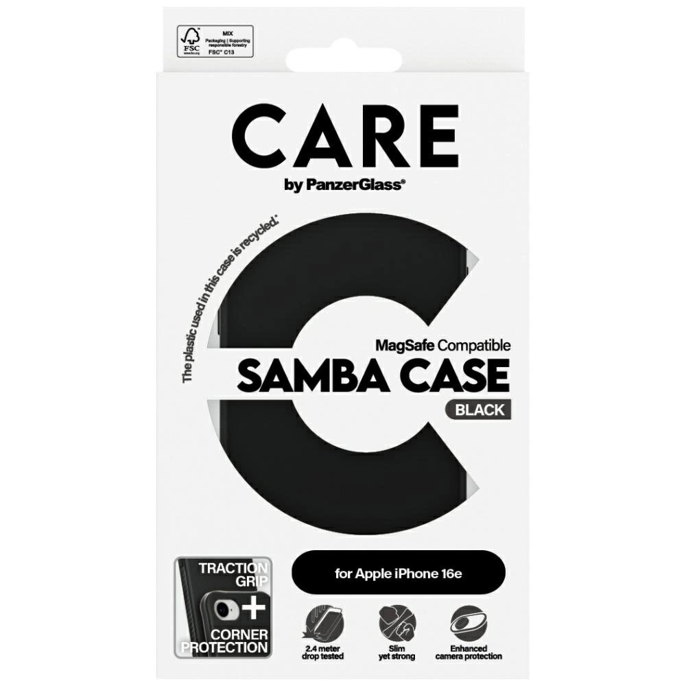 CARE by PanzerGlass Fashion MagSafe iPhone 16e Dėklas - Juodas 2
